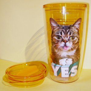 LIL BUB tumbler 16 oz Made in USA Tritan NEW w/ TAGS UNUSED kitty cat